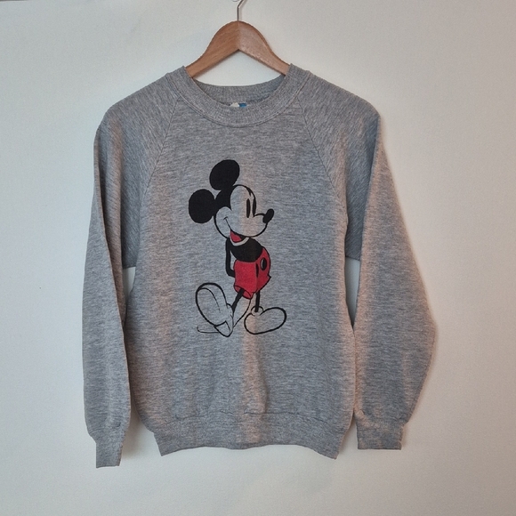 Disney Gray Mickey Mouse Sweatshirt - Picture 1 of 5